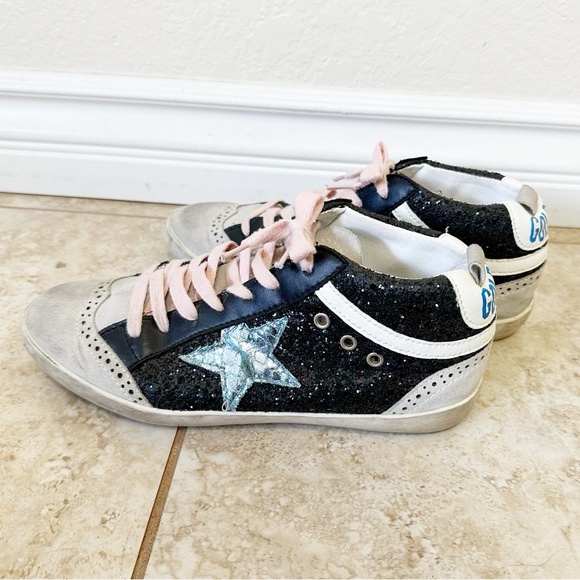 Golden Goose Wmns Mid Star 'Black Glitter Iridescent' size 38 - Picture 2 of 7